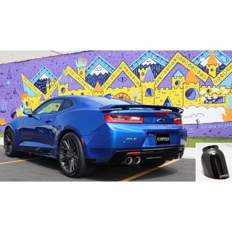 Corsa 2017-2024 Chevrolet Camaro SS 6.2L V8 2.75in Black Sport Axle-Back Exhaust-SR1 Performance