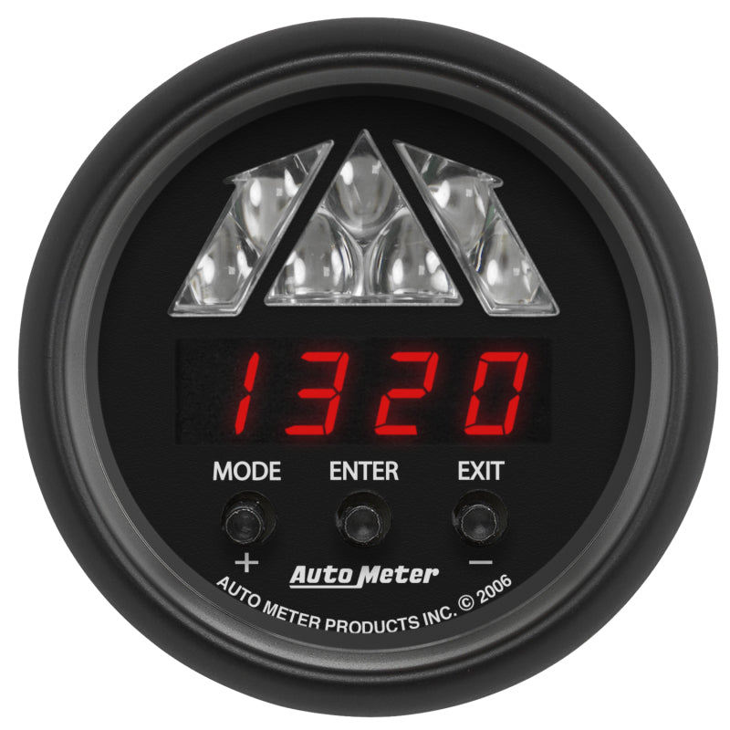 Autometer Z-Series 2-1/16in Tachometer Digital 16000 RPM w/ LED Shift Light-SR1 Performance