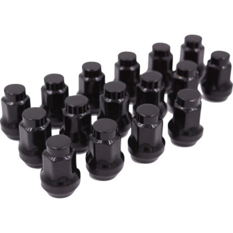 Raceline Conical Lug Nuts 3/8in-24 - Black, 16 Pack * Part Number ALUGB-13BX