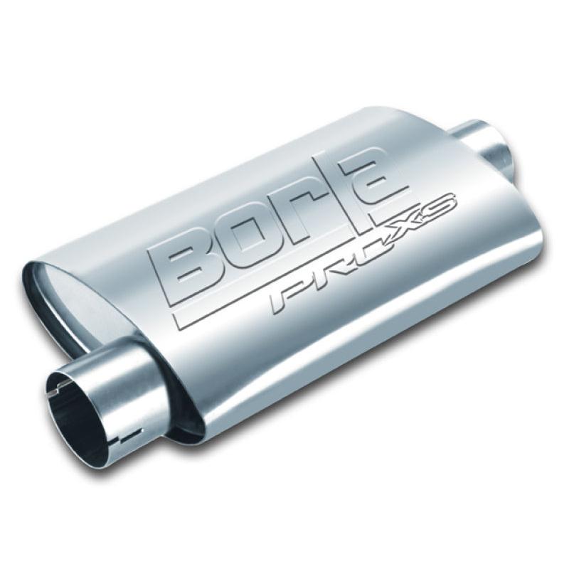 Borla Universal Center/Offset Oval 2.25in Tubing 14in x 4in x 9.5in PRO-XS Notched Muffler