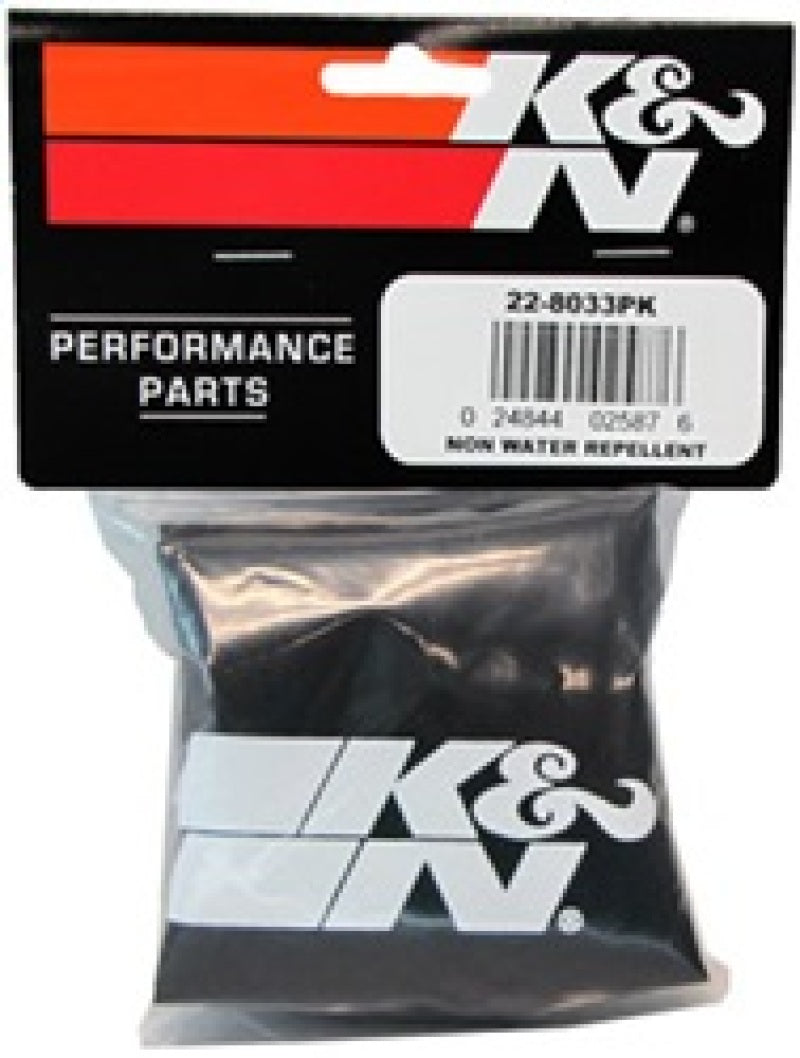 K&N Precharger Tapered Air Filter Wrap Black 6in Height / 6in Diameter-SR1 Performance