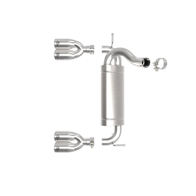 aFe Rebel Series 2.5in 409 SS Axle-Back Exhaust Polished 07-18 Jeep Wrangler (JK) V6-3.6L/3.8L-SR1 Performance