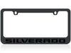 Silverado License Plate Frame - Black with Black Logo