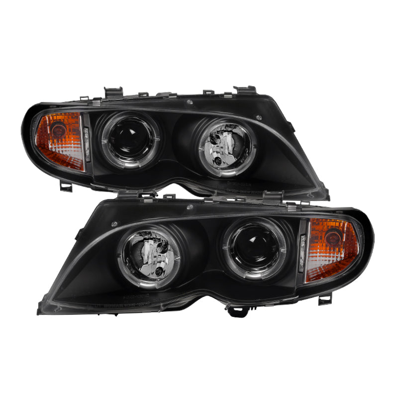 Spyder BMW E46 3-Series 02-05 4DR Projector Headlights 1PC LED Halo Blk PRO-YD-BMWE4602-4D-AM-BK-SR1 Performance