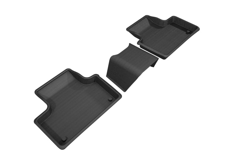3D MAXpider 2018-2020 Volvo XC60 Kagu 2nd Row Floormats - Black-SR1 Performance