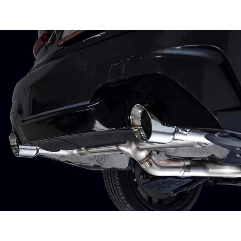 AWE 19-23 BMW 330i / 21-23 BMW 430i Base G2X Track Edition Axle Back Exhaust - Chrome Silver-SR1 Performance