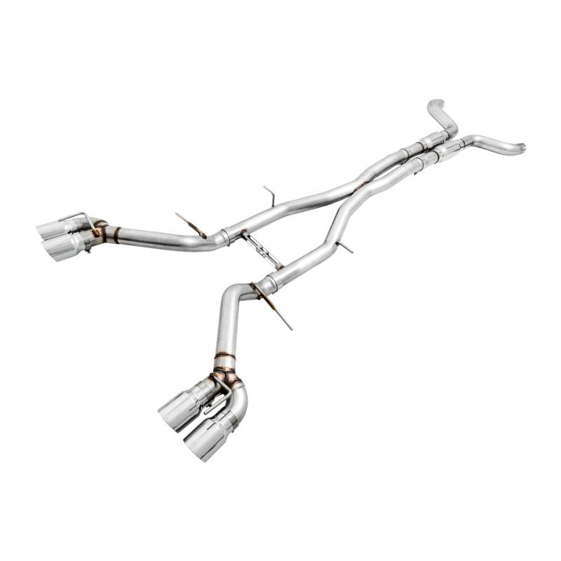 AWE Tuning 16-19 Chevy Camaro SS Resonated Cat-Back Exhaust -Track Edition (Quad Chrome Silver Tips)