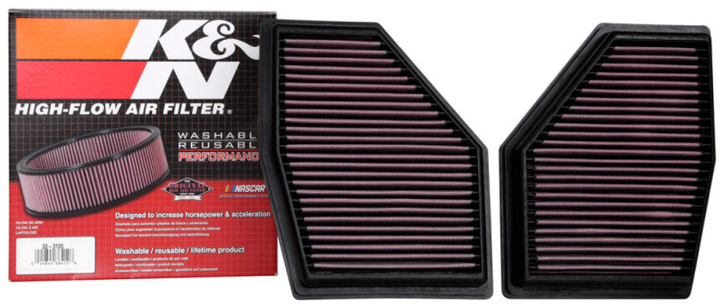 K&N 2020 BMW M550i 4.4L V8 Replacement Air Filter (2 Per Box)-SR1 Performance