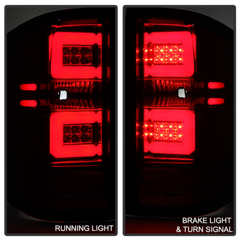Spyder Chevy 1500 14-16 Light Bar LED Tail Lights Red Clear ALT-YD-CS14-LBLED-RC-SR1 Performance
