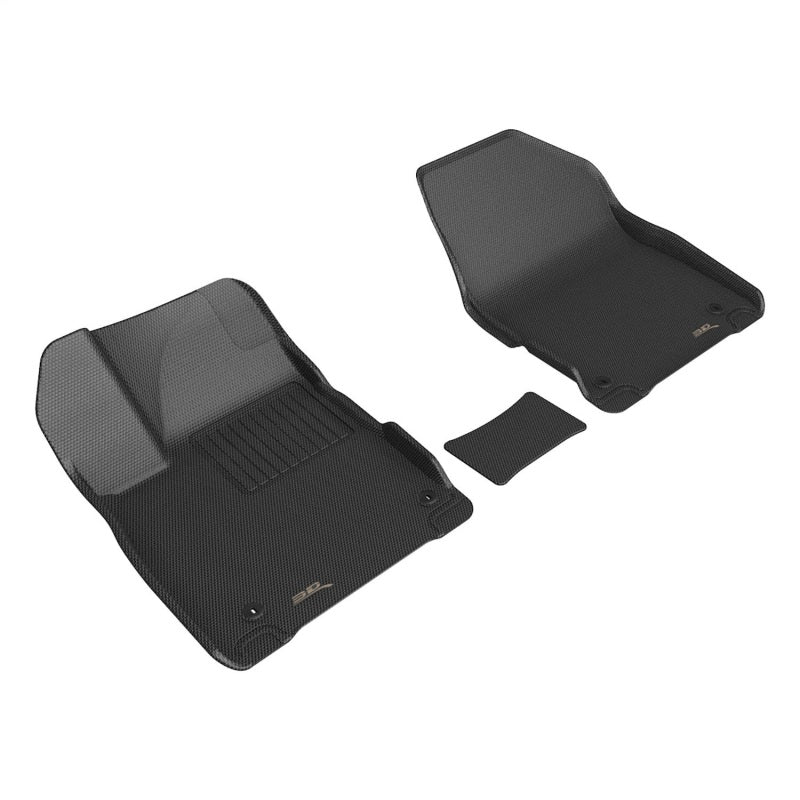 3D MAXpider 2023 Kia EV6 Kagu Black Floor Mat - Row 1 (3pc)-SR1 Performance