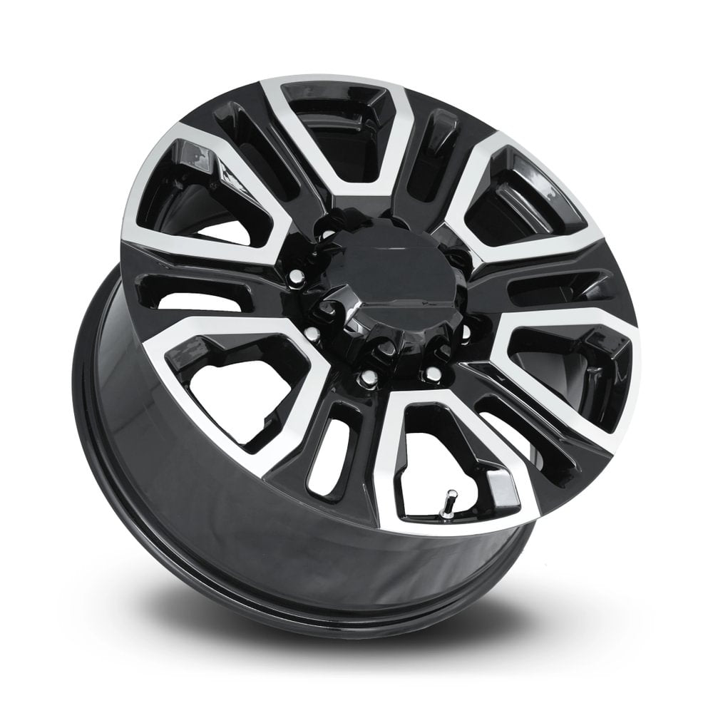 FR 275 – GM TRUCK 2500 REPLICA WHEELS – GLOSS BLACK MACHINED FACE