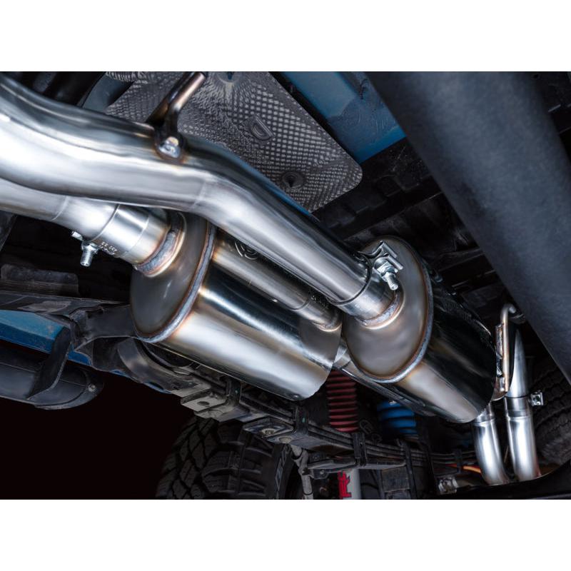 AWE 16-22 Toyota Tacoma 0FG Catback Exhaust w/ BashGuard - Dual Diamond Black Tips