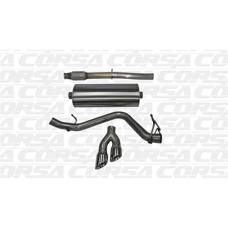 Corsa 14-19 GMC Sierra/Chevy Silv 1500 Crew Cab/Std. Bed 5.3L V8 Polished  Single Side CBExhaust