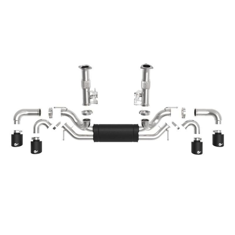 aFe MACH Force-Xp 2-1/2in 304SS Cat-Back 2020 Chevy Corvette (C8) 6.2L - Black Tip-SR1 Performance