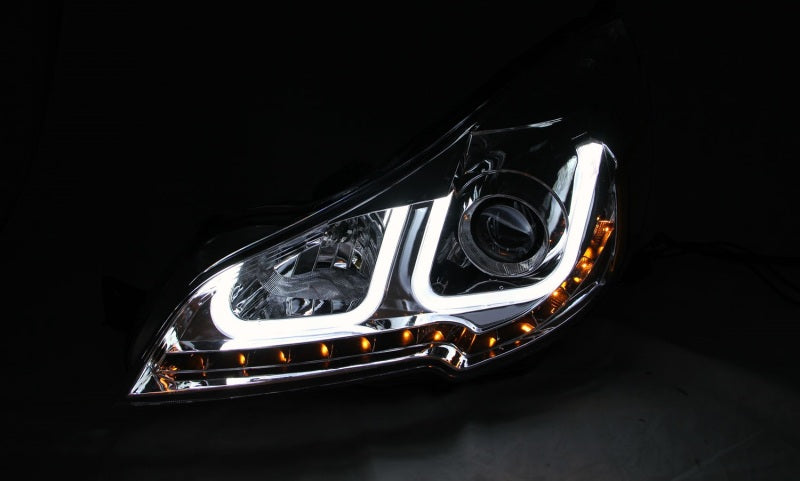 ANZO 2010-2014 Subaru Outback Projector Headlights w/ U-Bar Black-SR1 Performance