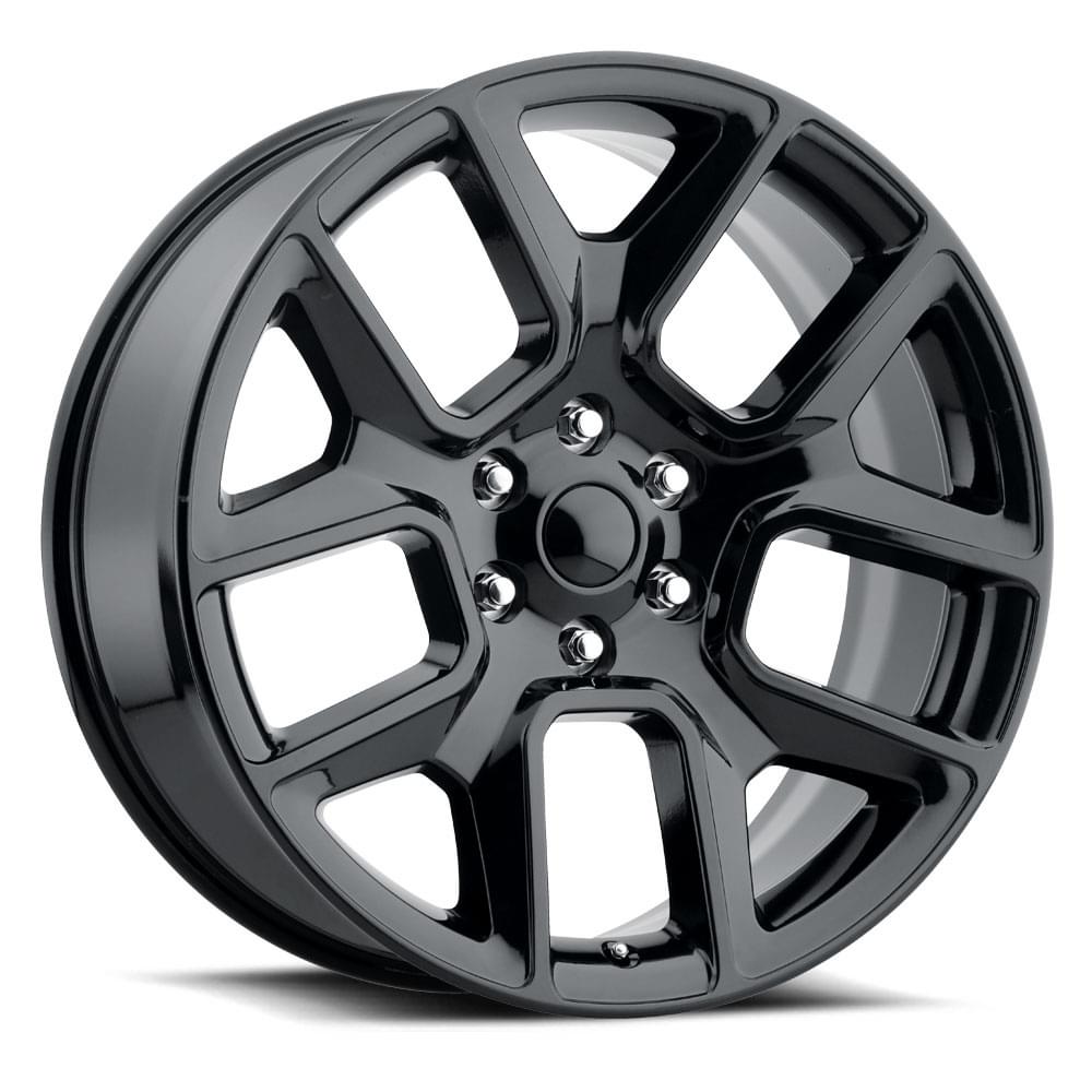 22X9 5x5.5 +15 HB 77.8 19 RAM 1500 GLOSS BLACK WITH CAP-SR1 Performance