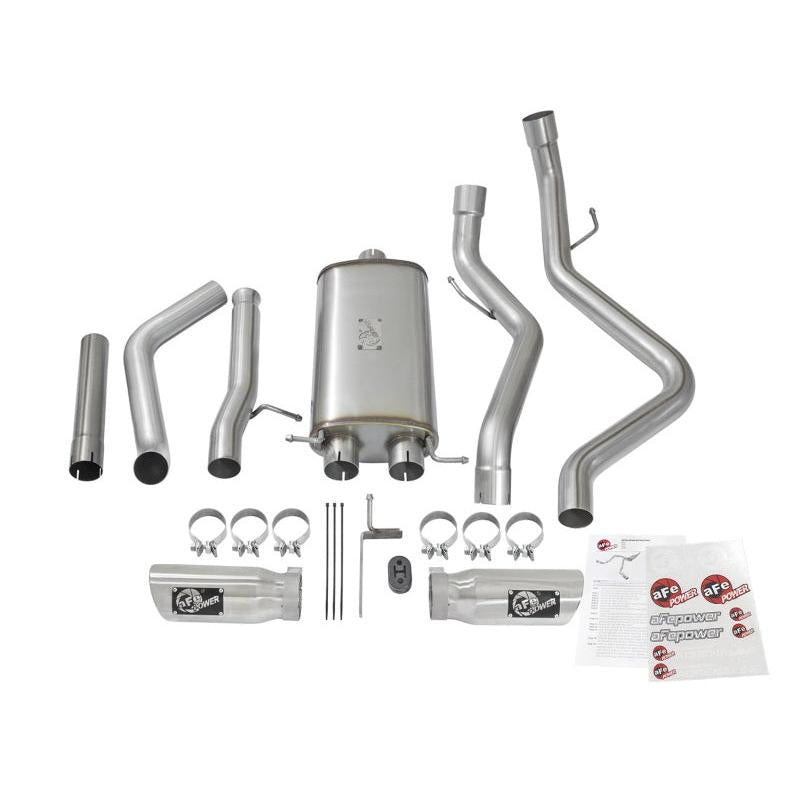 aFe MACH Force-Xp 3in CB SS Dual Exhaust w/Polished Tips 09-16 GM Silverado/Sierra 4.3L/4.8L/5.3L-SR1 Performance