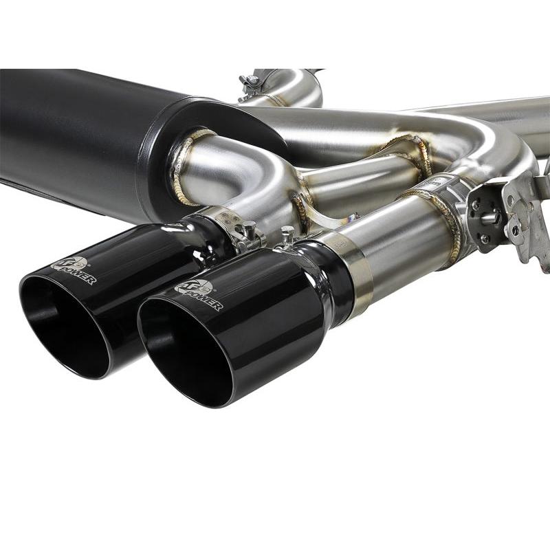 aFe MACH Force-Xp 3.5in. 304 SS C/B Exhaust System 15-18 BMW X5 M (F85) V8-4.4L (tt) - Black Tip-SR1 Performance