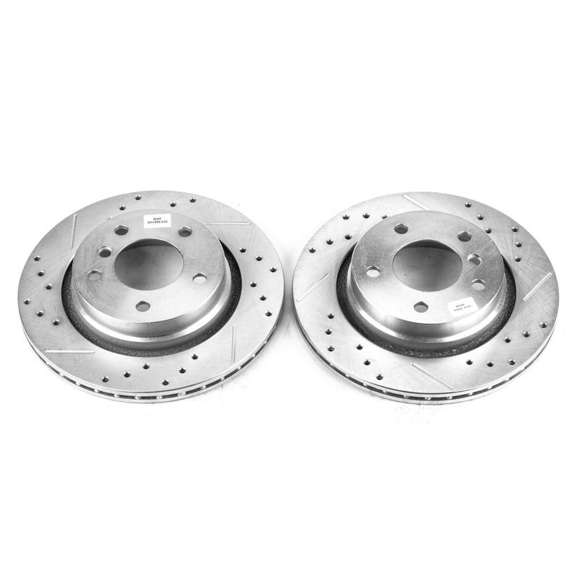 Power Stop 2000 BMW 323i Rear Evolution Drilled & Slotted Rotors - Pair-SR1 Performance