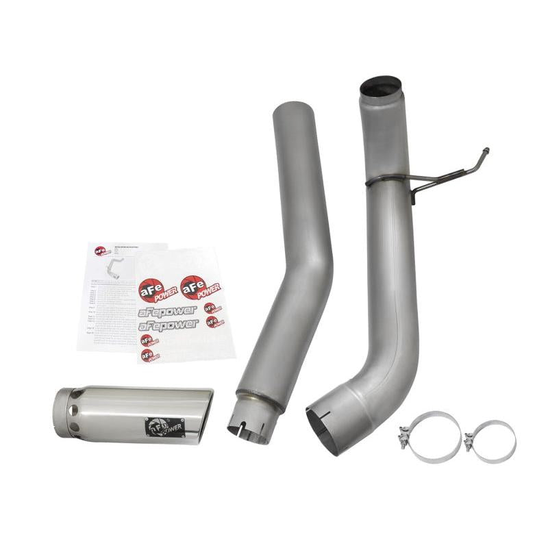 aFe LARGE Bore HD Exhausts 5in DPF-Back SS-409 2016 Nissan Titan XD V8-5.0L CC/SB (td)