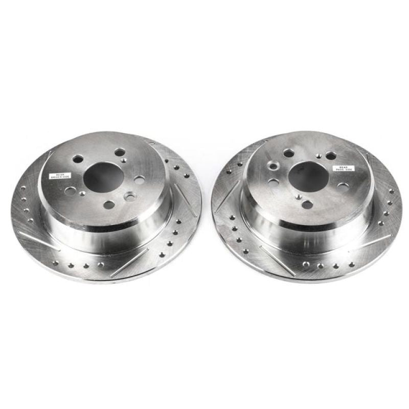 Power Stop 95-99 Toyota Celica Rear Evolution Drilled & Slotted Rotors - Pair-SR1 Performance