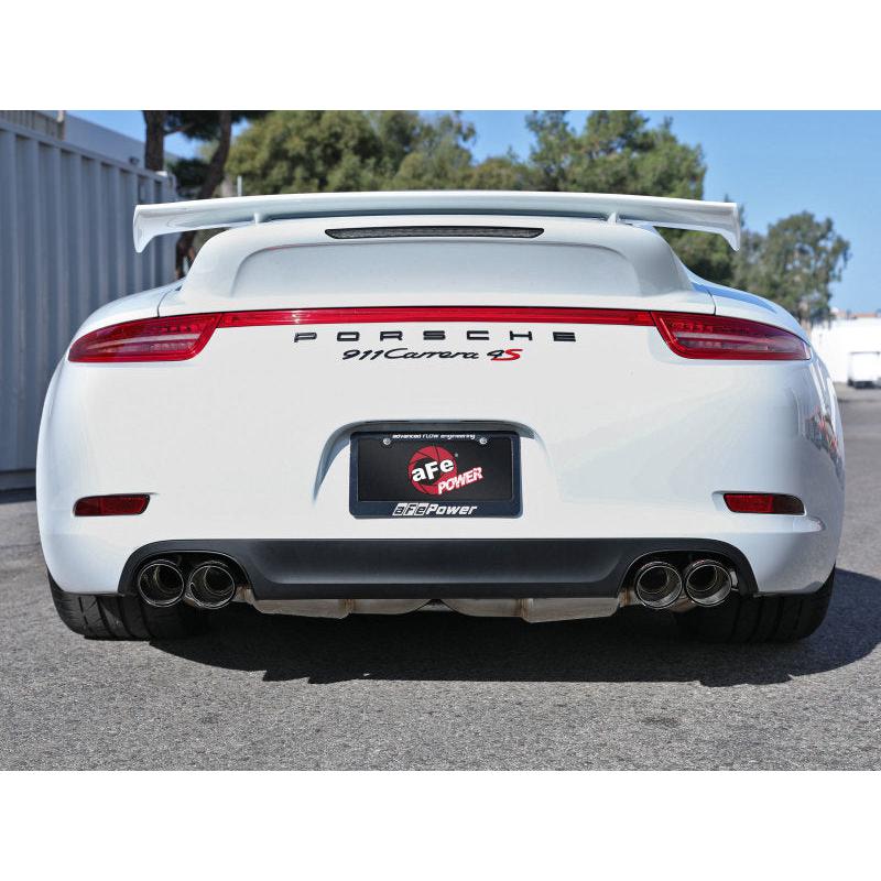 aFe MACHForce XP 12-16 Porsche 911 Carrera H6-3.8L SS-304 Cat-Back Exhaust w/Carbon Fiber Tips-SR1 Performance