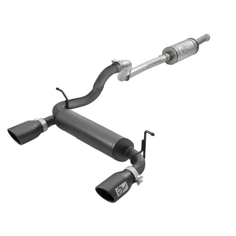 aFe Rebel Series 2.5in 409 SS Cat-Back Exhaust System w/ Black Tips Jeep Wrangler (JL) 2018 V6 3.6L-SR1 Performance