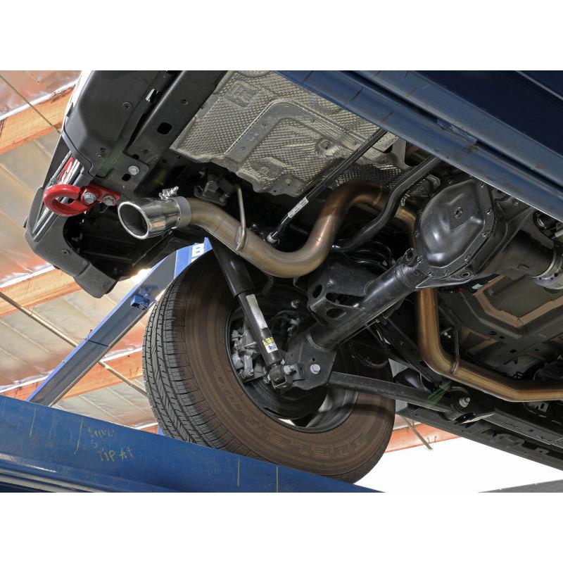 aFe MACH Force-Xp Axle-Back Exhaust System w/Polished Tip 18-20 Jeep Wrangler L4-2.0T / V6-3.6L