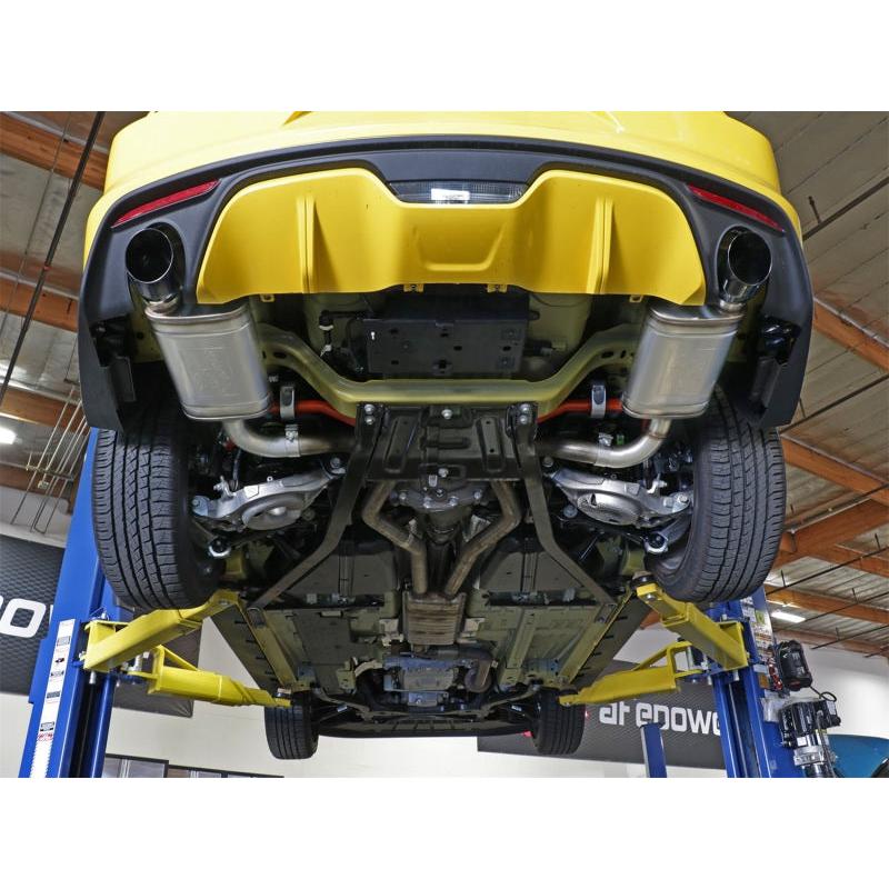 aFe MACHForce XP 2.5in 409 Stainless Axle Back Exhaust w/ Black Tips 15-17 Ford Mustang I4-2.3L (t)-SR1 Performance