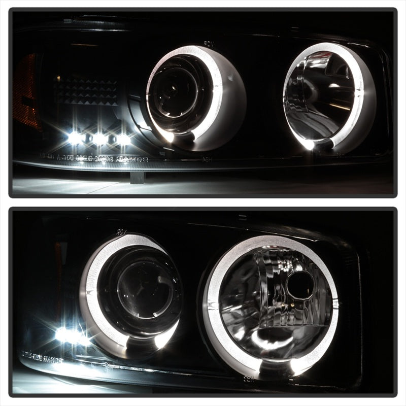 Spyder GMC Sierra 1500/2500/3500 99-06 Projector Headlights LED Halo LED Black PRO-YD-CDE00-HL-BK-SR1 Performance