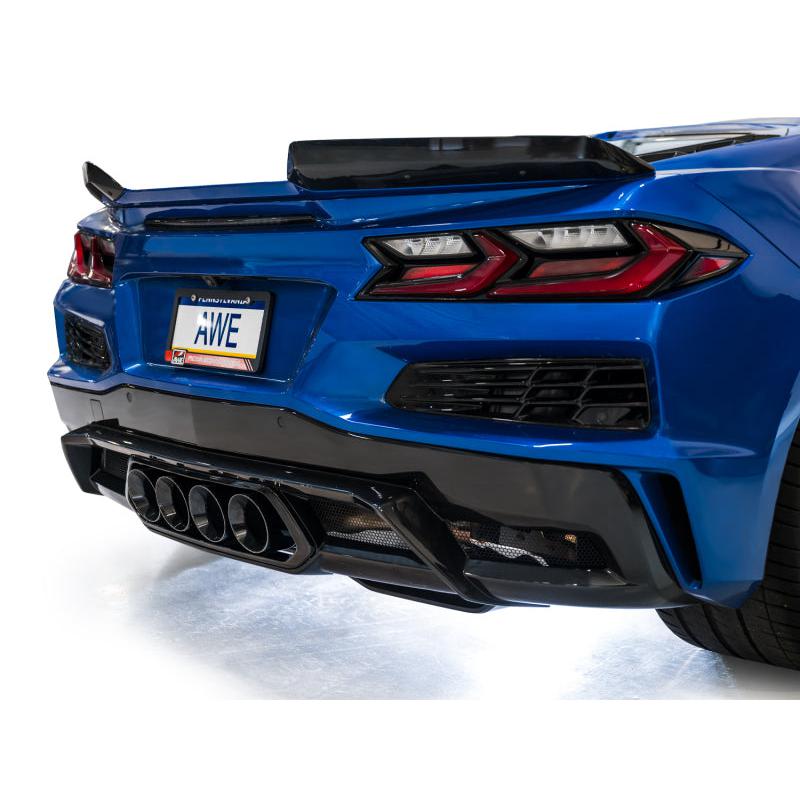 AWE 2023 C8 Corvette Z06 SwitchPath Cat-Back Exhaust - Diamond Black Tips