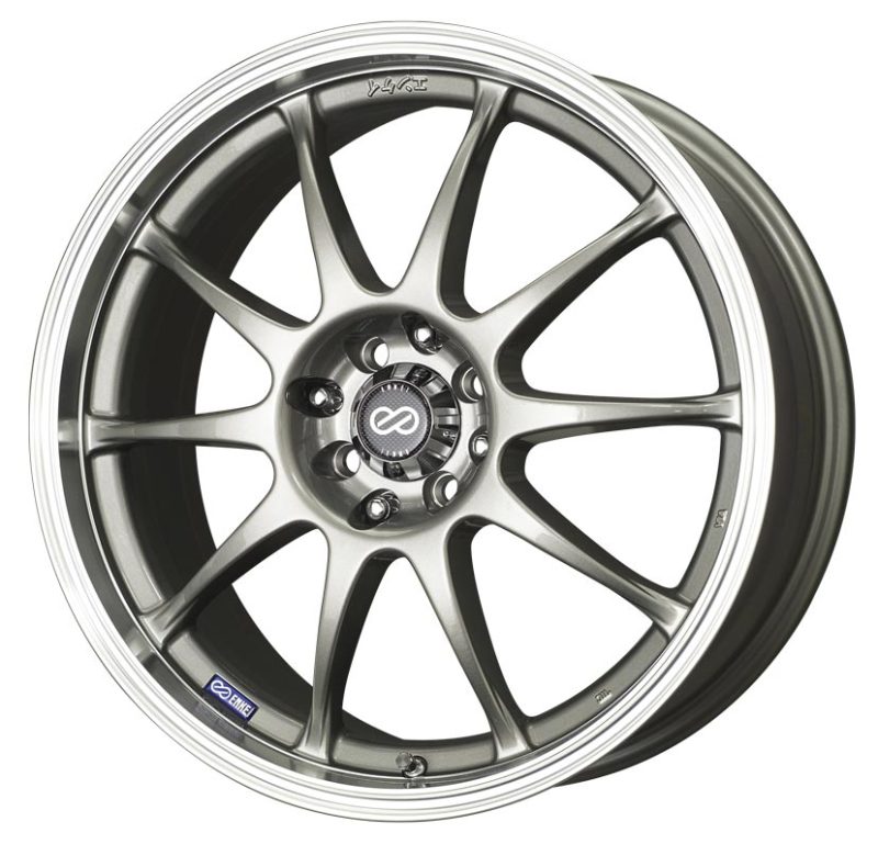 Enkei J10 16x7 4x100/108 42mm Offset 72.62mm Bore Dia Silver w/ Machined Lip Wheel-SR1 Performance