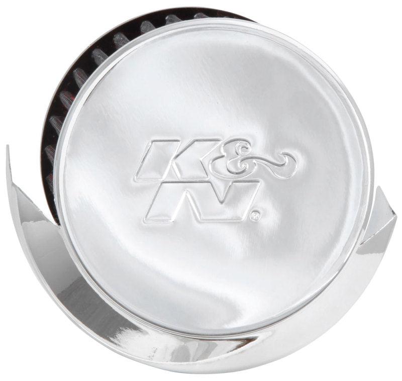 K&N 1in Flange L x 3in OD x 2.5in Height Clamp On Crankcase Vent Filter-SR1 Performance