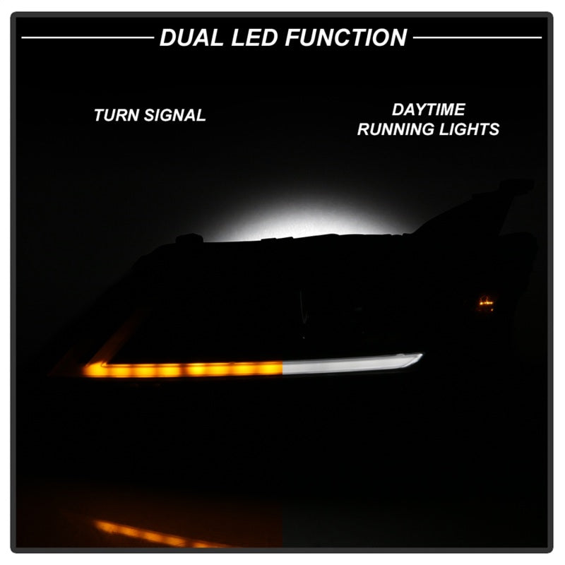 xTune 14-18 Chevy Impala (Excl Limited) DRL Halogen Proj Headlights - Blk Smk (PRO-JH-CIM15-LB-BSM)-SR1 Performance