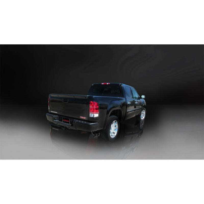 Corsa 1999-2006 GMC Sierra 4.8L V8 3in Cat-Back Single Side w Twin 4in Black Pro-Series Tips