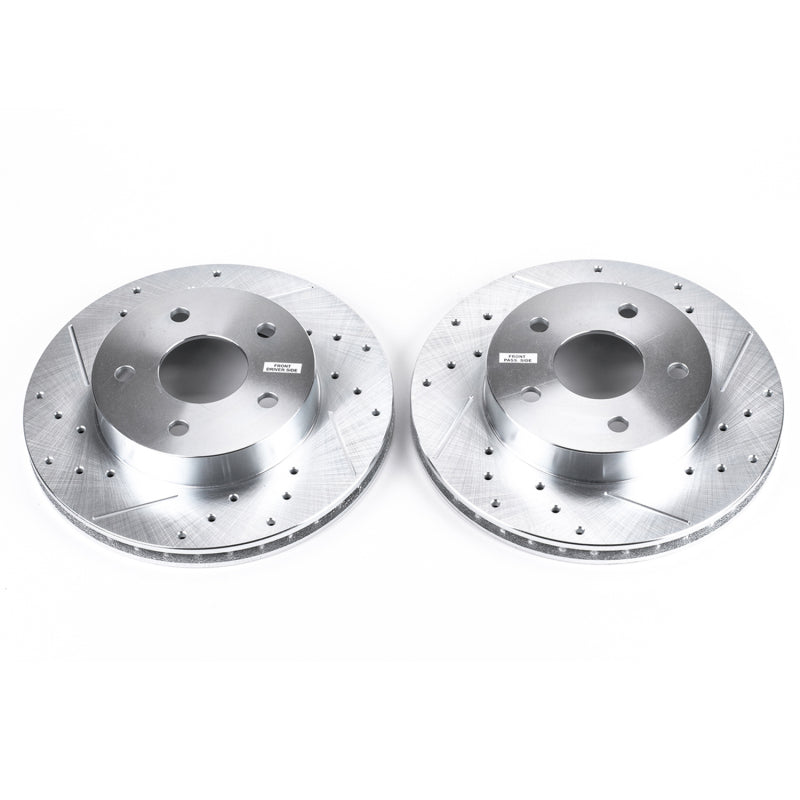Power Stop 99-04 Jeep Grand Cherokee Front Evolution Drilled & Slotted Rotors - Pair-SR1 Performance