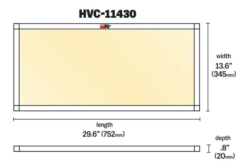 K&N HVAC Filter - 14 x 30 x 1-SR1 Performance