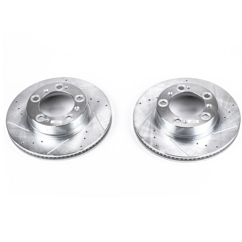 Power Stop 97-04 Porsche Boxster Front Evolution Drilled & Slotted Rotors - Pair-SR1 Performance