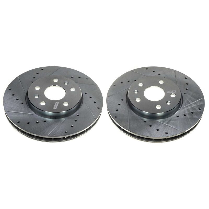 Power Stop 20-21 Chevrolet Corvette Front Evolution Drilled & Slotted Rotor - Pair-SR1 Performance
