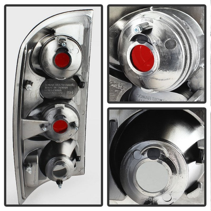 Spyder Dodge Ram 02-06 1500/Ram 2500/3500 03-06 Euro Style Tail Lights Black Smoke ALT-YD-DRAM02-BSM-SR1 Performance
