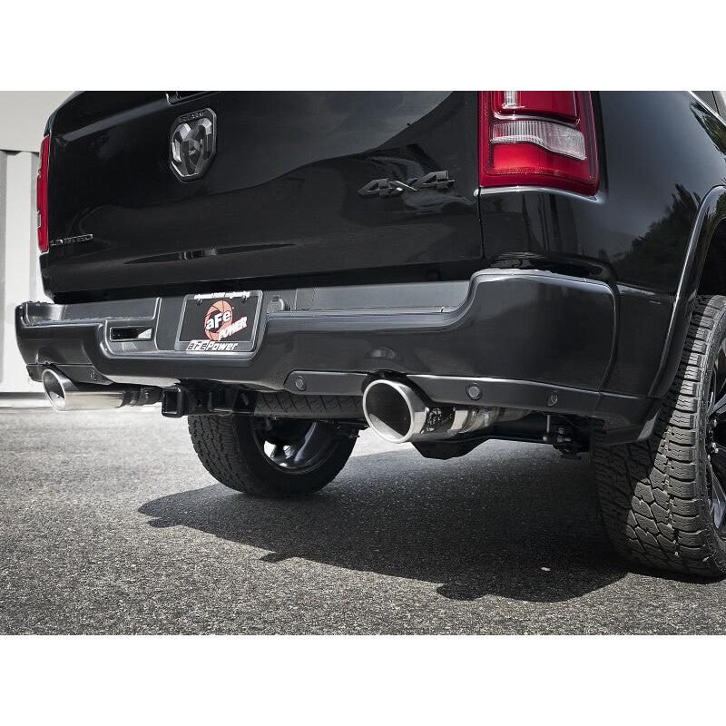 aFe Large Bore-HD 3in 409SS DPF-Back Exhaust System w/ Polished Tip RAM 1500 20-21 V6-3.0