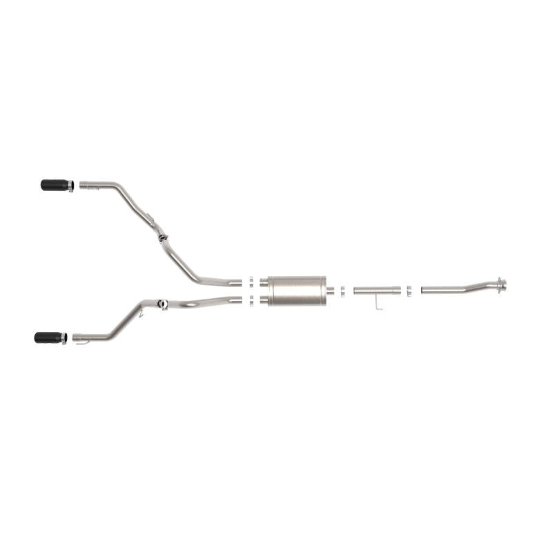 aFe Vulcan 3in 304 SS Cat-Back Exhaust 2021 Ford F-150 V6 2.7L/3.5L (tt)/V8 5.0L w/ Black Tips-SR1 Performance