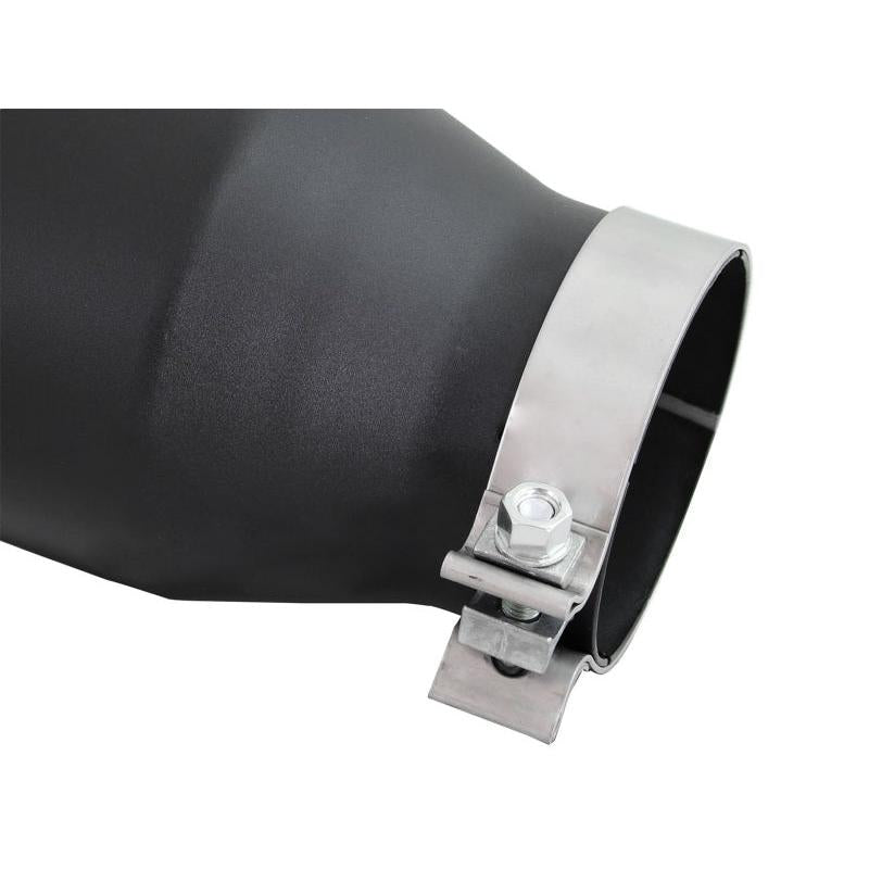 aFe Diesel Exhaust Tip Bolt On Black 4in Inlex x 6in Outlet x 12in-SR1 Performance