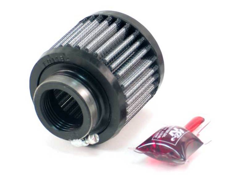 K&N 1.375in Flange ID x 3in OD x 2.5in H Rubber Base Crankcase Vent Filter-SR1 Performance