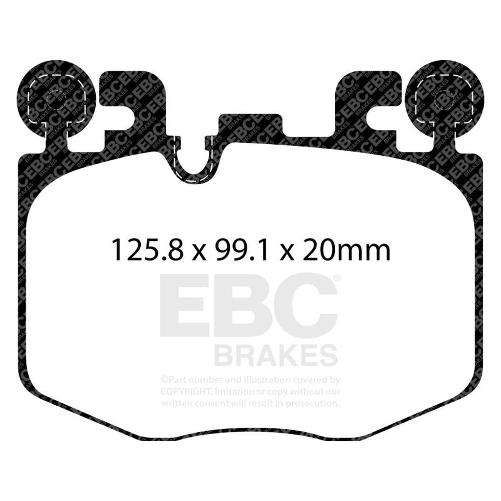 EBC Redstuff Ceramic Low Dust Front Brake Pads for Toyota GR Supra 3.0T and BMW M240 Coupe – Part Number DP32522C