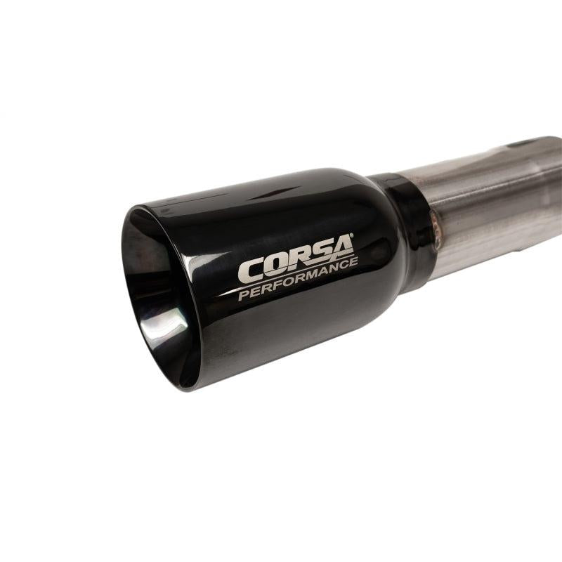Corsa 07-18 Jeep Wrangler JKU 3.6L/3.8L 2.75in Sport Cat-Back Exhaust w/ 4in American Flag BlacTips-SR1 Performance
