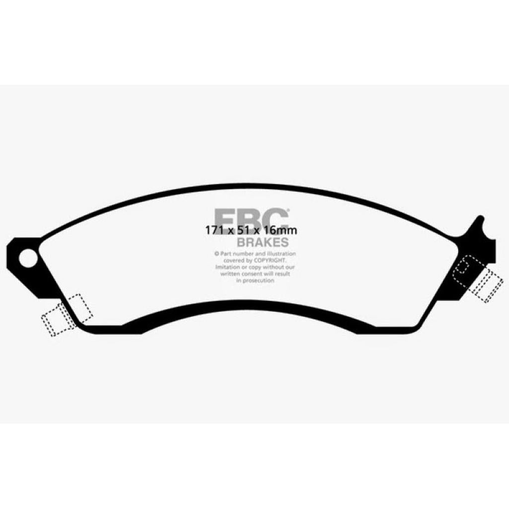 EBC Bluestuff NDX Front Brake Pads for Chevrolet Corvette and Camaro - High Friction Performance