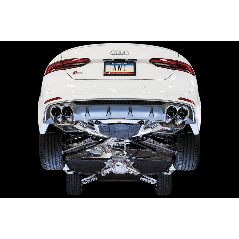 AWE Tuning Audi B9 S5 Coupe SwitchPath Exhaust w/ Chrome Silver Tips (102mm)