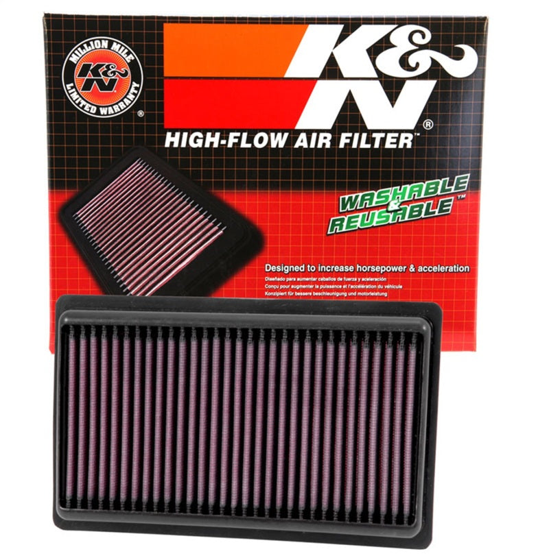 K&N Replacement Panel Air Filter for 2014-2015 Infiniti Q50 3.5L/3.7L V6 (2 Required)-SR1 Performance