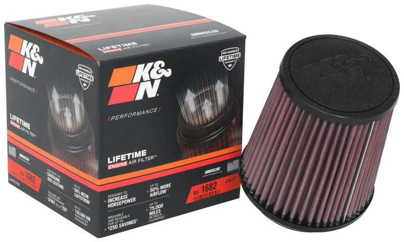 K&N Universal Clamp-On Air Filter 3-15/16in FLG / 5-1/2in B / 4-1/2in T / 6in H-SR1 Performance